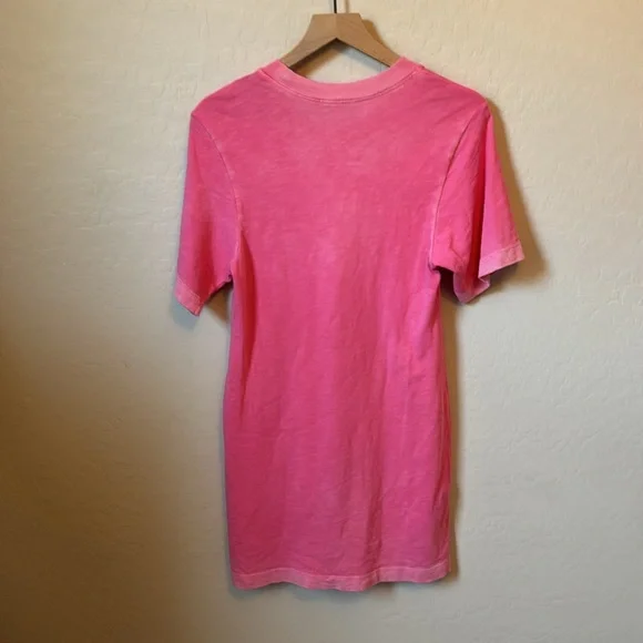 Cotton Citizen x REVOLVE Tokyo 100% Cotton T Shirt Mini Dress Size S Hot Pink - Picture 9 of 9